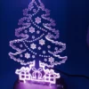 Christmas Tree 3D LED Lamp – Vibrant Holiday Light, glowing in clear