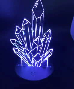 Crystal Tavern 3D LED Lamp glowing in clear– cozy and bold medieval-themed night light