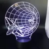 Rocket 3D LED Lamp illuminated in White – Bright Rocket Ship Night Light for Dreamers