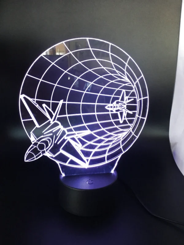 Rocket 3D LED Lamp illuminated in White – Bright Rocket Ship Night Light for Dreamers