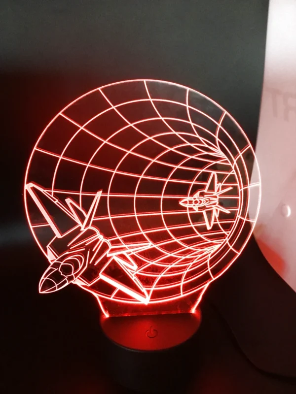 Rocket 3D LED Lamp illuminated in Red – Space Adventure Night Light