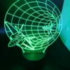Rocket 3D LED Lamp illuminated in Green – Cosmic Space Decor for Kids