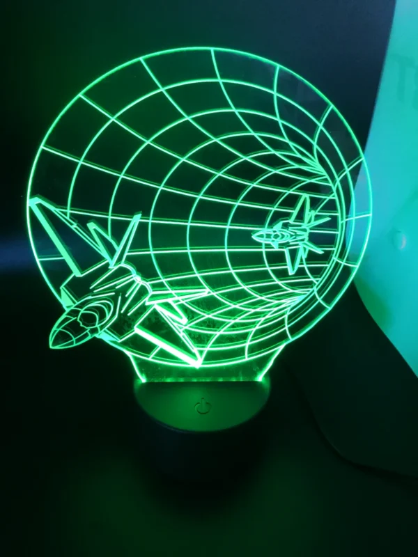 Rocket 3D LED Lamp illuminated in Green – Cosmic Space Decor for Kids