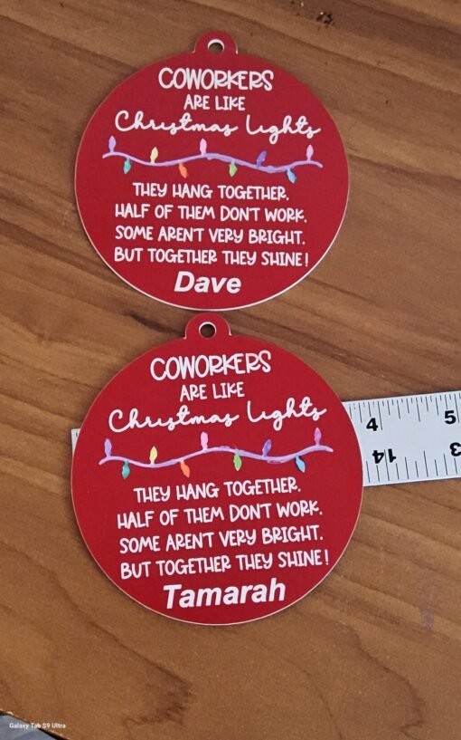 Christmas Ornament for Co workers-Customized - Image 3