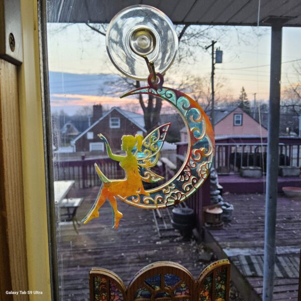 Mystical Moonbeam: Fairy Silhouette Window Catcher