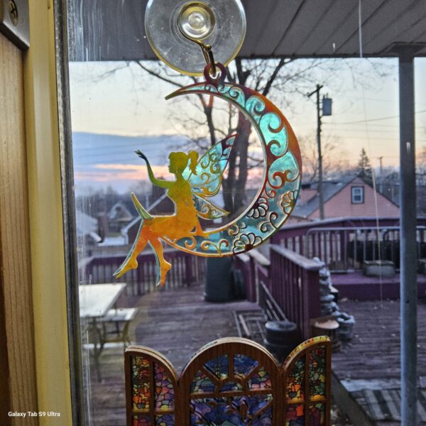 Mystical Moonbeam: Fairy Silhouette Window Catcher