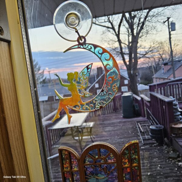 Mystical Moonbeam: Fairy Silhouette Window Catcher