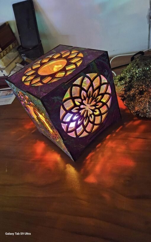 Tranquil Buddha & Tree of Life Lamp: Illuminate Your Space with Serenity - Image 3