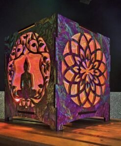 Tranquil Buddha & Tree of Life Lamp: Illuminate Your Space with Serenity