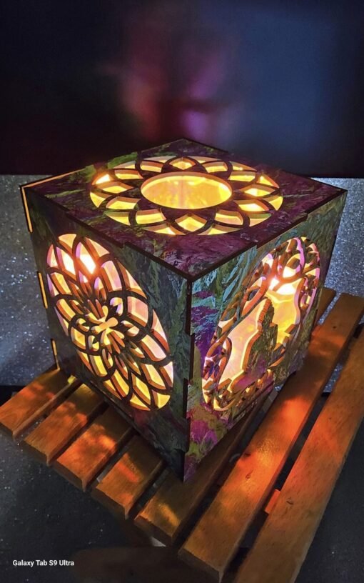 Tranquil Buddha & Tree of Life Lamp: Illuminate Your Space with Serenity - Image 6