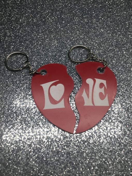 Valentines day key chain- Personalized- I LOVE YOU - Image 3