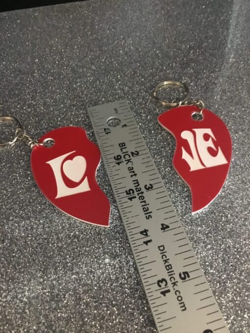 Valentines day key chain- Personalized- I LOVE YOU - Image 4