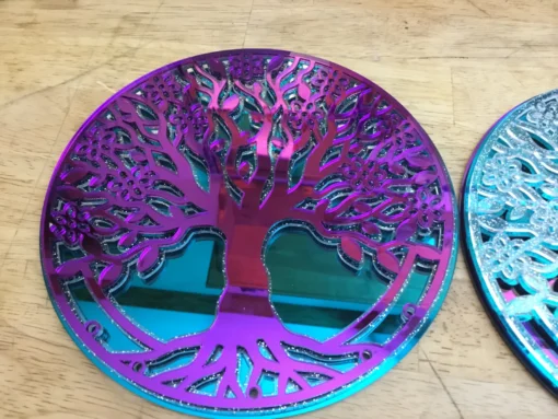 Dreamweaver Reflections: Custom Engraved Family Ties Mirrored Acrylic Family Tree Dreamcatcher - Image 17