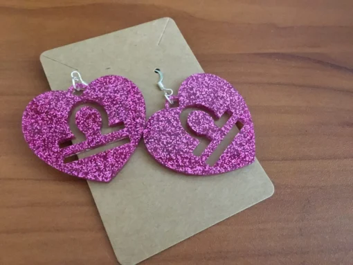 Celestial Sparkle: Zodiac Acrylic Earrings - Image 7