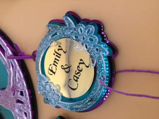 Dreamweaver Reflections: Custom Engraved Family Ties Mirrored Acrylic Family Tree Dreamcatcher - Image 9