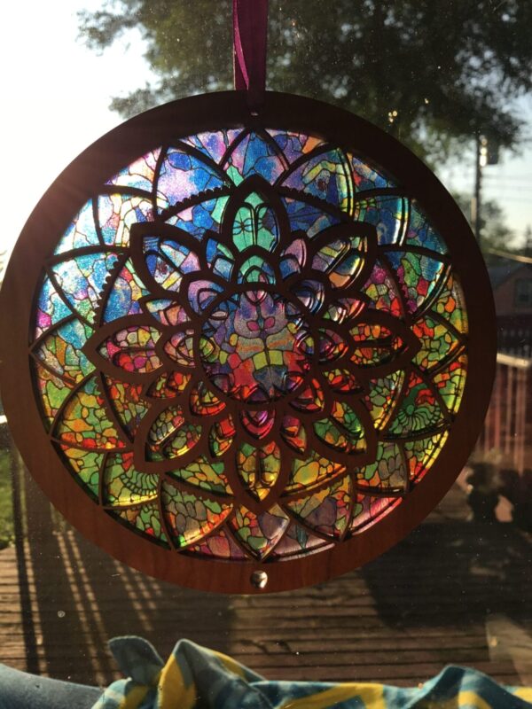 Radiant Harmony: Stained Glass Sun Catcher