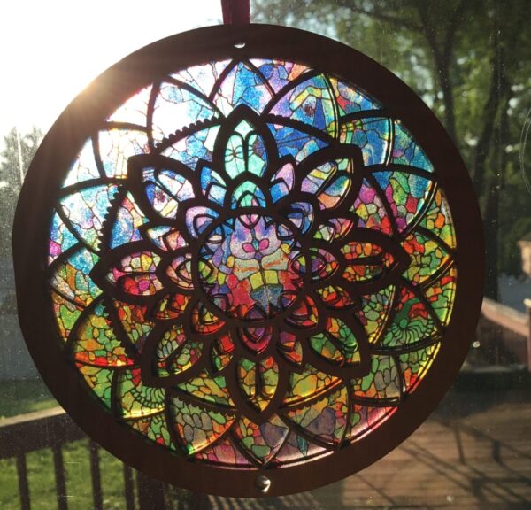 Radiant Harmony: Stained Glass Sun Catcher