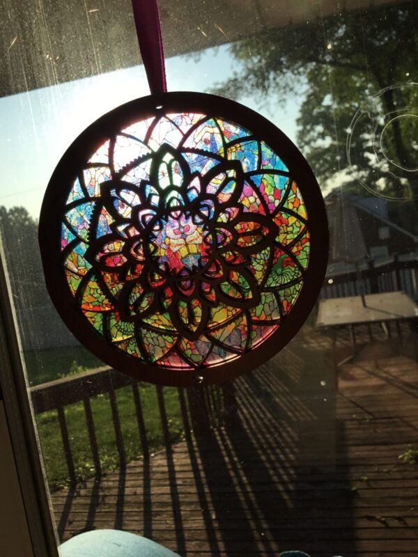 Radiant Harmony: Stained Glass Sun Catcher