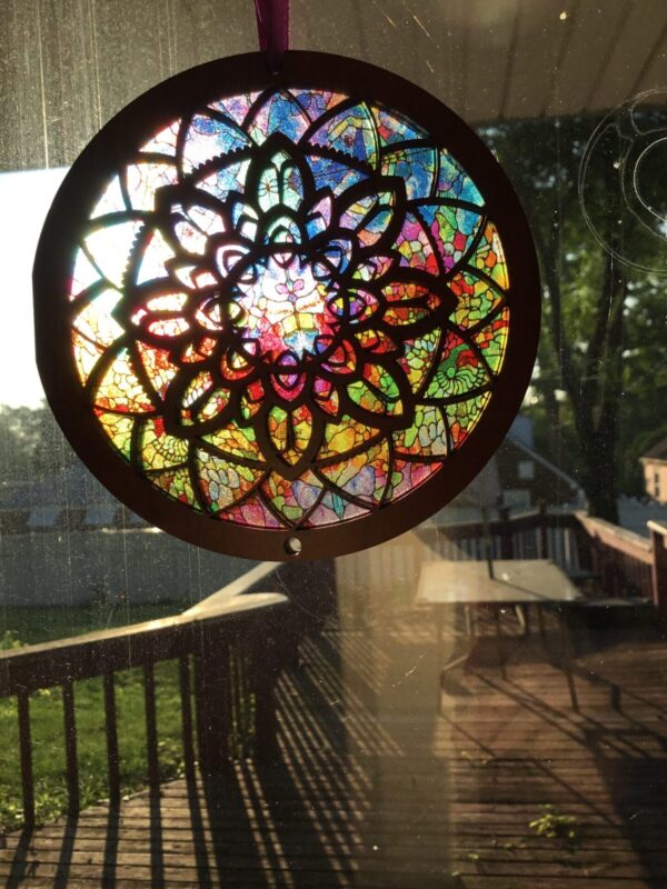 Radiant Harmony: Stained Glass Sun Catcher