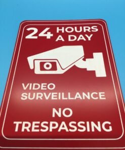 Engraved Warning Surveillance Sign - Camera in use Notice - 5x7 Notice of recording 24/7 Posted- No Trespassing