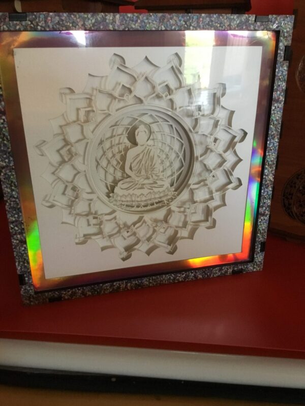 Zen Illumination: Buddha's Serene Shadow Box