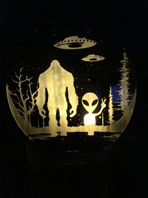 Big Foot and Alien Tea Light holder-Mystical Mates