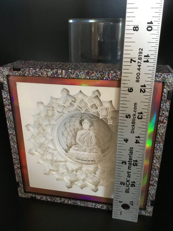 Zen Illumination: Buddha's Serene Shadow Box