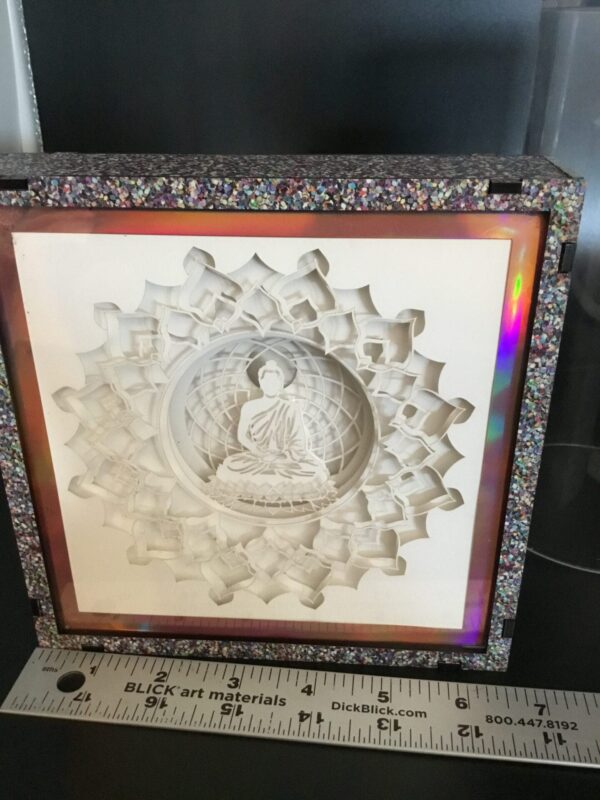 Zen Illumination: Buddha's Serene Shadow Box