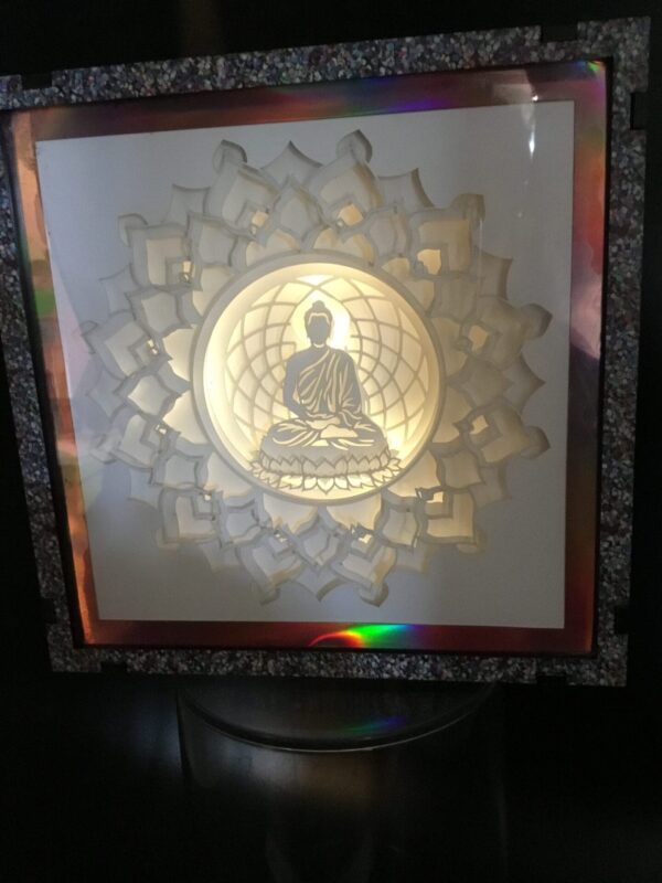 Zen Illumination: Buddha's Serene Shadow Box