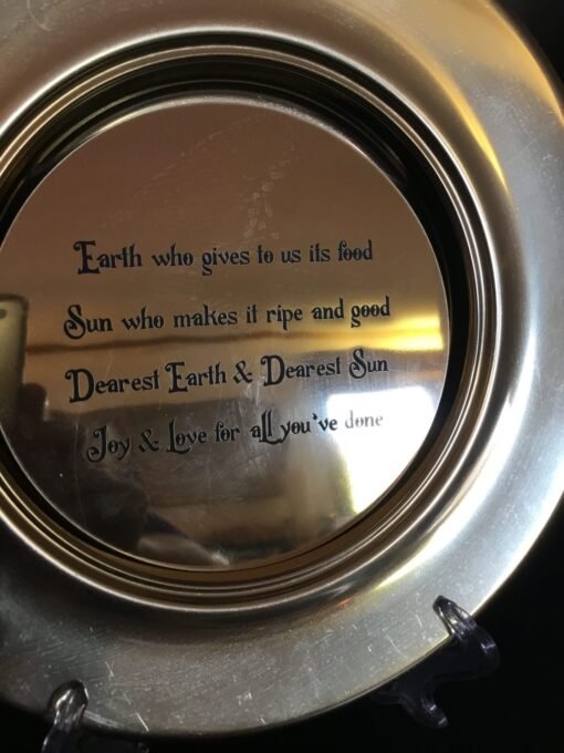 Golden Grace: Exquisite Custom-Engraved Offering Plate with gratitude saying - Image 6