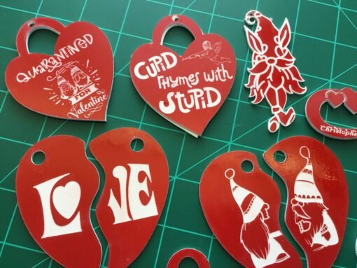 Valentines day key chain- Personalized- I LOVE YOU - Image 7
