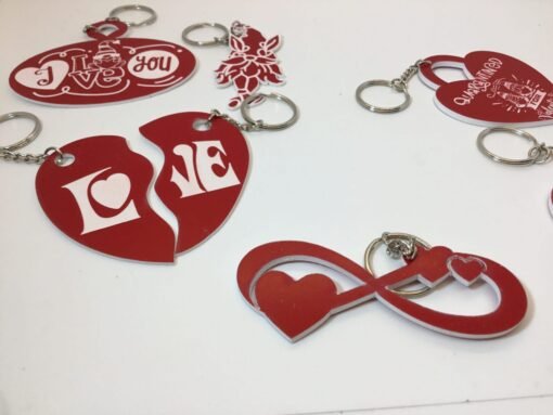 Valentines day key chain- Personalized- I LOVE YOU - Image 6