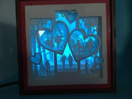Timeless Embrace: Love Couple light up box 3