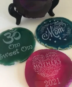 Stone of Stories: Personalized Engraving on Unique Agate Slices – Your Message on Nature's Canvas!