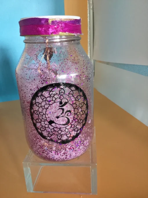 Sacred Symbol Meditation Jar with Lights