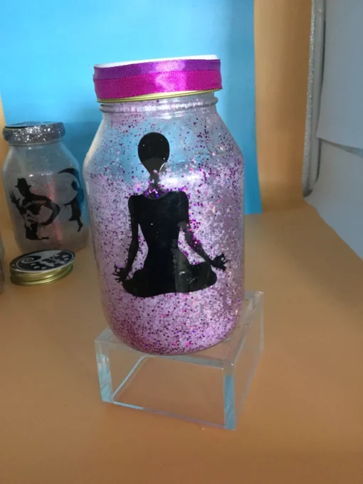 Crown Chakra Light Jar – Illuminated View day time