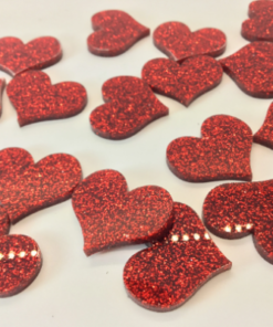 Glitter Acrylic Hearts