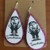 Tweedle Dee and his Twin- Pink Glittered earrings