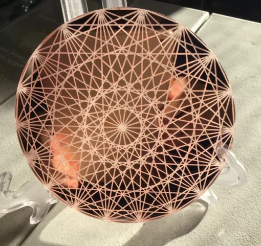 sacred geometry chargers Rose Gold