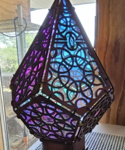 sunburst boho style sacred geometry lamp