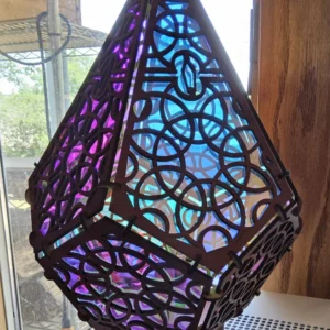 sunburst boho style sacred geometry lamp