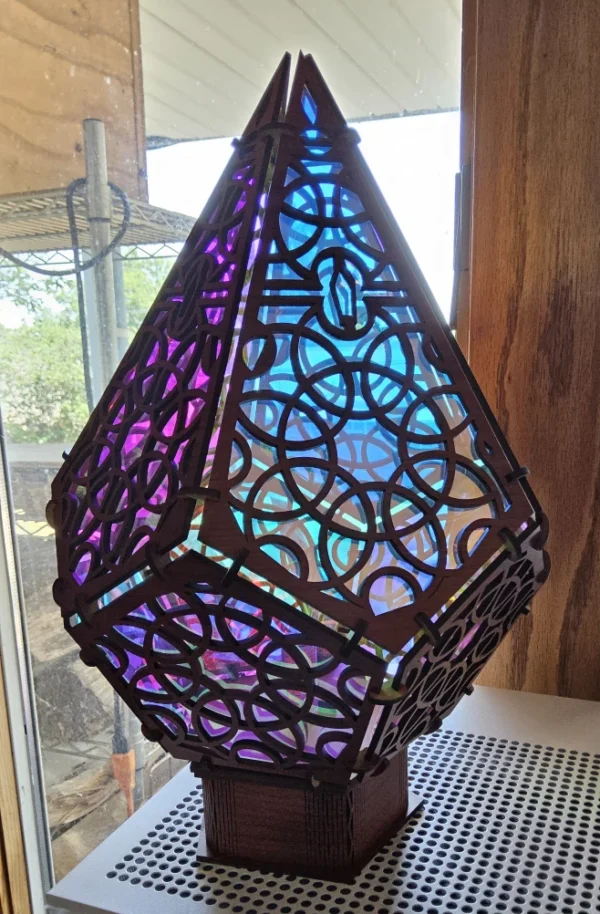 sunburst boho style sacred geometry lamp