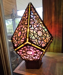 sunburst boho style sacred geometry lamp 02 Enchanted Glow Collection