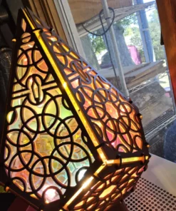 sunburst boho style sacred geometry lamp 05 Enchanted Glow Collection