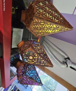 sunburst boho style sacred geometry lamp 06 Enchanted Glow Collection