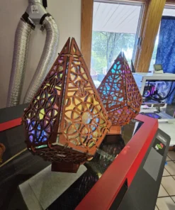 sunburst boho style sacred geometry lamp 07 Enchanted Glow Collection