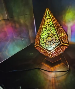 sunburst boho style sacred geometry lamp 08 Enchanted Glow Collection