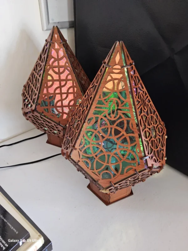sunburst boho style sacred geometry lamp