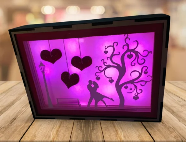 couple in love light box