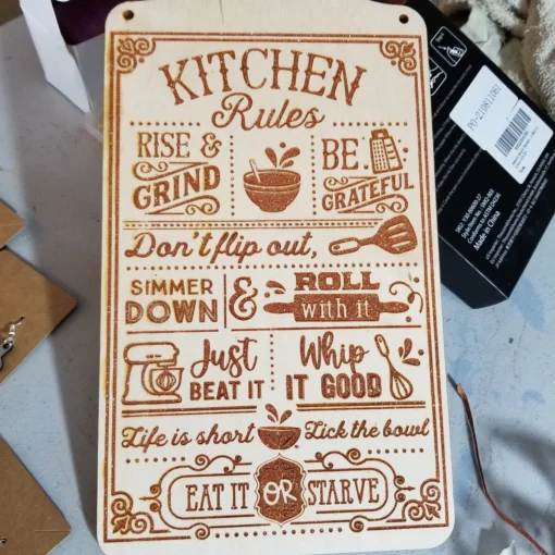 funny kitchen rules sign